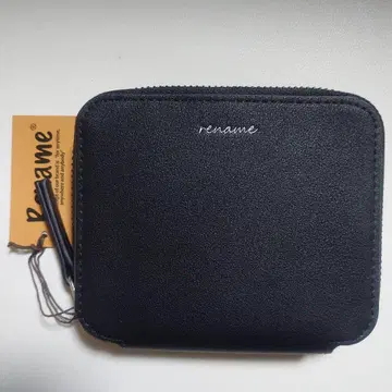 [ 미사용 새상품 ] Rename 인조 가죽 라운드 지퍼 지갑