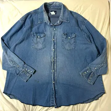 80s Wrangler 웨스턴 셔츠 데님 20 x 36