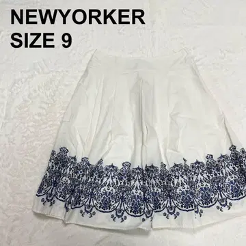 뉴요커 코튼 스커트 무릎 기장 고급 성숙/러블리 화이트 926