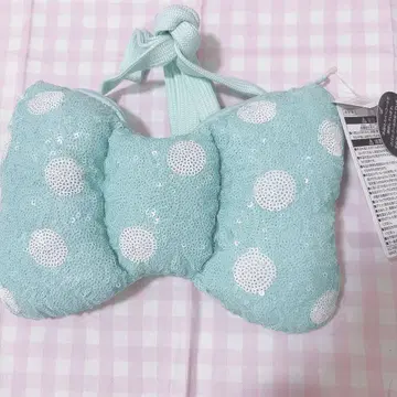 디즈니 Disney 스팽글 리본형 미니백 미니 민트