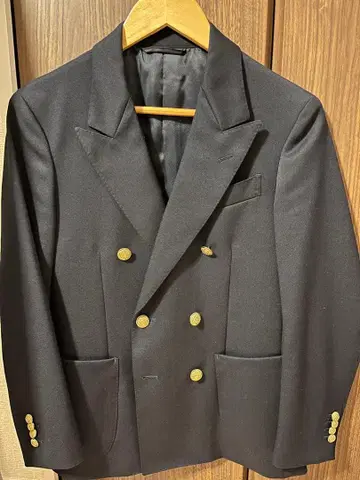 모아레스 테일러드 자켓 더블 블레이저 골드 버튼 네이비 네이비 블레이저