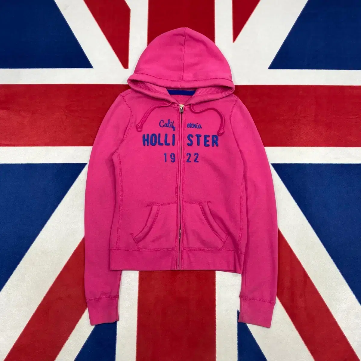 HOLLISTER | 홀리스터 Hollister pink hoodie zip-up on Bunjang Global Site., image size:1200x1200
