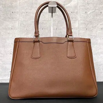 미사용급 HAMANO 하마노 가죽공예 포트프 브라운 가죽 A4 핸드백