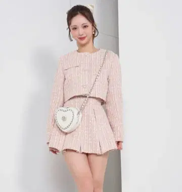 팬시 트위드 숏 자켓 & 스커트 셋업