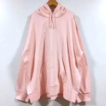새상품 슈퍼 빅 후드티 맨투맨 남성용 긴팔 라이트 핑크 4XL
