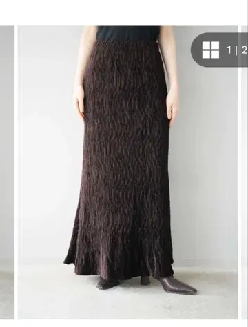 [ 미사용 새상품 ] 벨로아 플리츠 스커트 Lumier