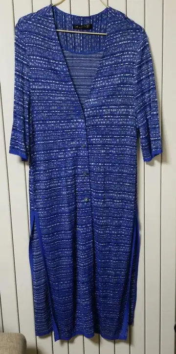 이타리야 11호 파란색 롱 가디건