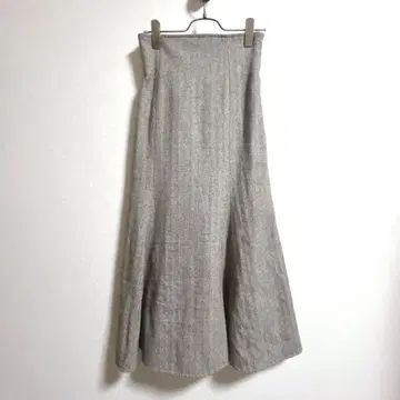 AndCouture 앙데팡당 브라운 계열 롱 스커트 좌우 슬릿 36