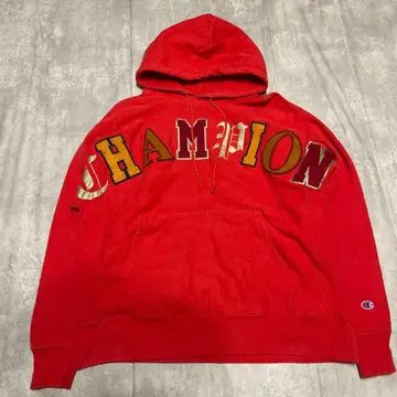 챔피온 리버스 위브 후드티 온두라스제 L 빨간색