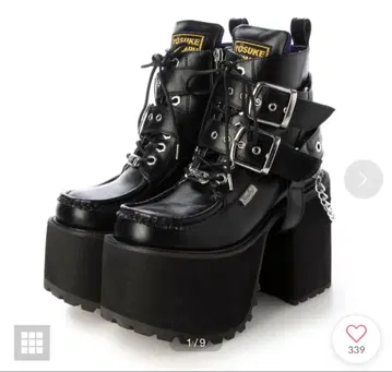 요스케 YOSUKE 통굽 레이스업 부츠 스니커즈