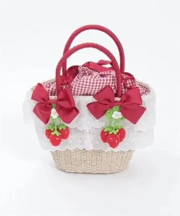 axes femme kawaii 딸기 아미구루미 부착 카고백