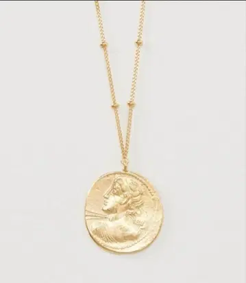 MARIHA 코인 목걸이 스터드 체인 골드