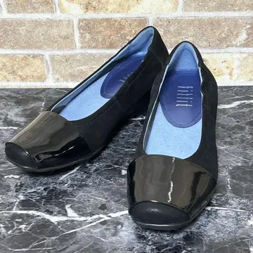 [ 2112 ] 새상품급 FitFit 스웨이드 에나멜 펌프스 블랙