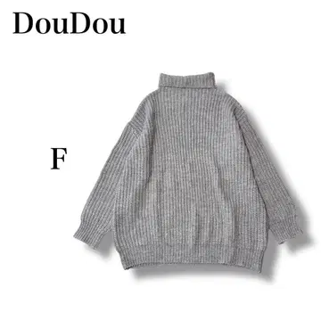 [ 두두 ] 터틀넥 니트 알파카 혼방 튜닉 오버 사이즈