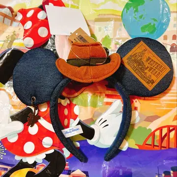 디즈니 미키 데님 웨스턴 머리띠