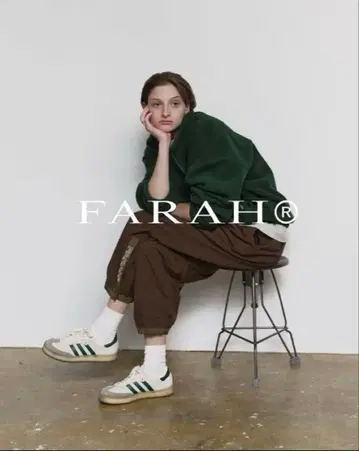 새상품급 FARAH 2024AW 디자인 풀오버 플리스 블루종 보아