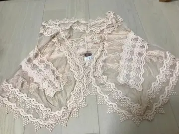 미사용 핑크하우스 레이스 스톨 핑크/오렌지 계열