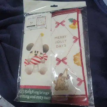 새상품 디즈니 릴린린 크리스마스 타월 손수건 2개 세트