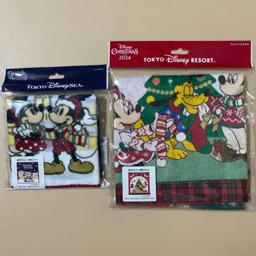 디즈니 리조트 시 한정판 미니 타월 워시 타월 크리스마스