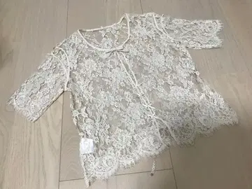 미사용 카네코 이사오 레이스 리본 다수 뒤쪽 묶는 끈 아이보리