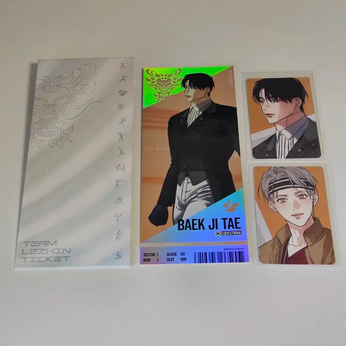 Aeyok Team Rejin game ticket collection photo card Baek Ji-tae