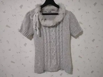 니트 상의 반팔 여성용 겨울 의류 멋스러운 그레이 걸리시 스웨터