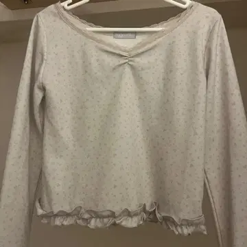 HUG YOUR SKIN Frill leopard T (Ivory)