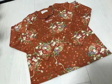 미사용 핑크하우스 딸기 바스켓 티셔츠 셔츠 일본제