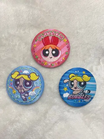 파워퍼프걸스 핀 배지 3개