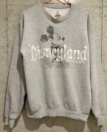 USA Disney x Hanes 빈티지 흐릿한 프린트 스웻셔츠