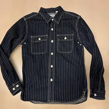 중고 플랫 헤드 워바쉬 셔츠 36 네이비