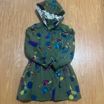 LEONARD SPORT 레오나르 꽃무늬 후드 부착 롱 코트