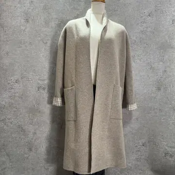 whaos couture 롱 코트 42 하운드투스 패턴 캐시미어 100%