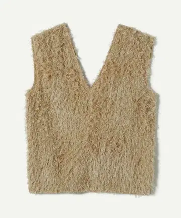새상품 leinwande 퍼 베스트 Pleats Shaggy Vest