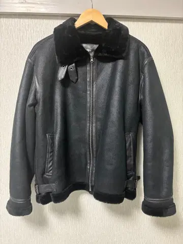 블랙 가죽 퍼 포함 아우터