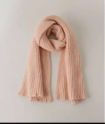 basrange 리브 니트 머플러 pink