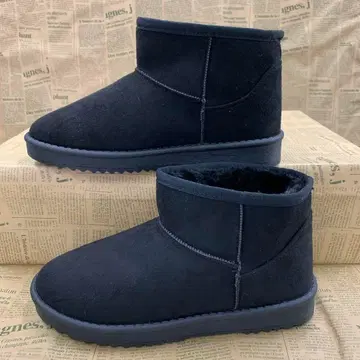 새상품 여성용 L 사이즈 보아 안감 숏 어그 부츠 블랙 528