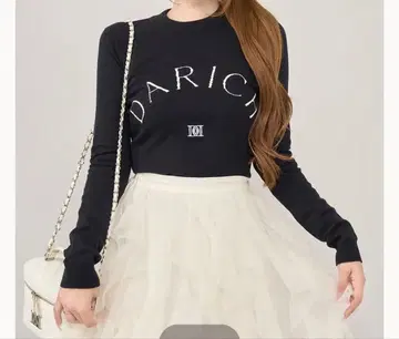 DARICH 로고 긴팔 니트 블랙