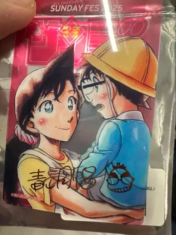 선데이 축제 클리어 카드 시크릿 명탐정 코난 사인 포함