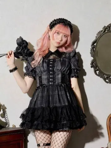 [ NOEMIE ] 레이스업 튤 티어드 셋업