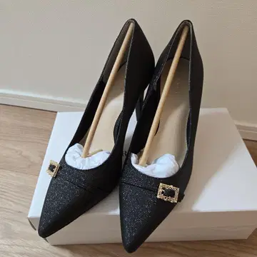 RANDA 글리터 블랙 하이힐