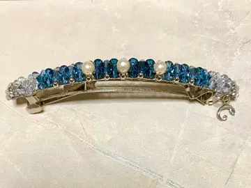 컴플렉스 비즈 슬림 머리핀 펄 블루