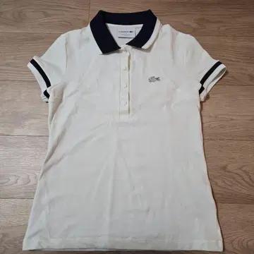 LACOSTE 반팔 피케 셔츠 화이트/네이비