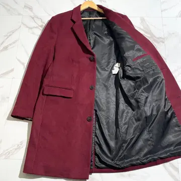 컨디션 최상 빅 사이즈 표기 XL ZARA 자라 롱 체스터 코트 보르도