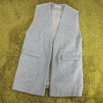 저널 스탠다드 울 알파카 V넥 베스트 그레이 FREE