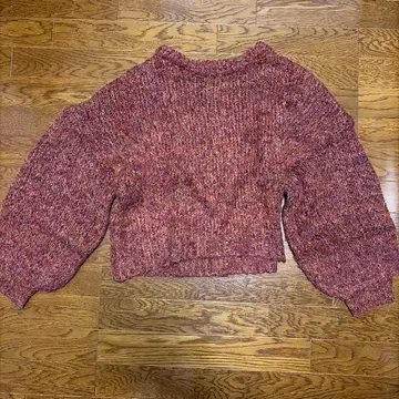 dazzlin 벌룬 슬리브 빨간색 니트 F