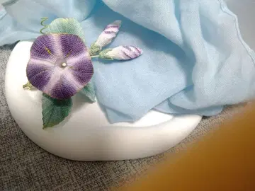 핸드메이드 나팔꽃 크로 셰 뜨개질 브로치