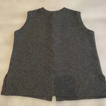 NARU  다크 그레이 니트 베스트 버튼 울 100% 일본제