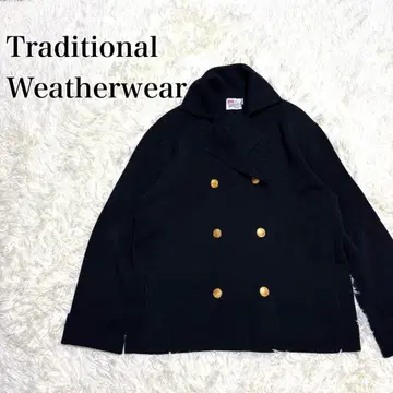 트래디셔널 웨더웨어 니트 자켓 S 골드 버튼 더블 브레스트