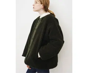 CLANE 리버서블 보아 플레어 자켓